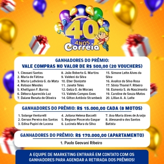 Aniversário 40 anos Correia Supermercados 